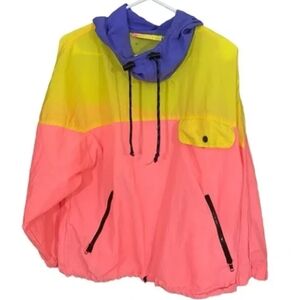Vintage Dashers Windbreaker Jacket Hoodie Neon Unisex